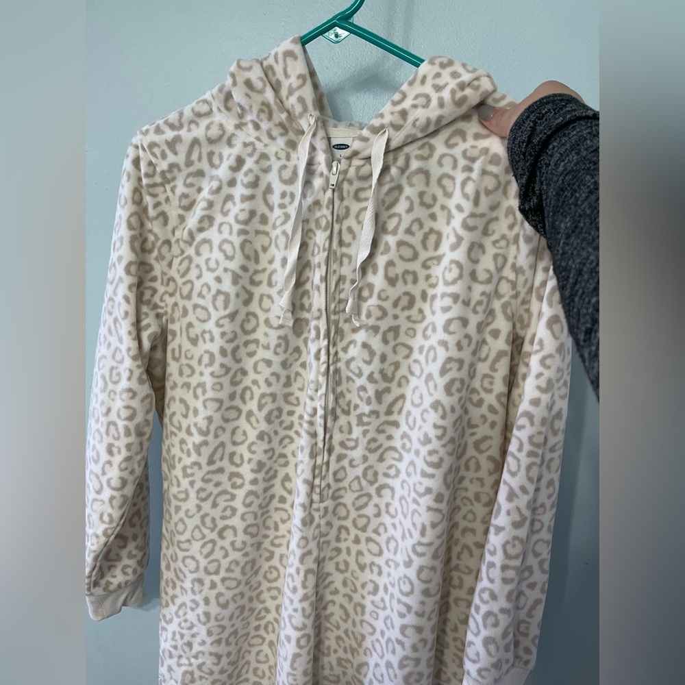 Women’s Old Navy cheetah pajamas onesie
